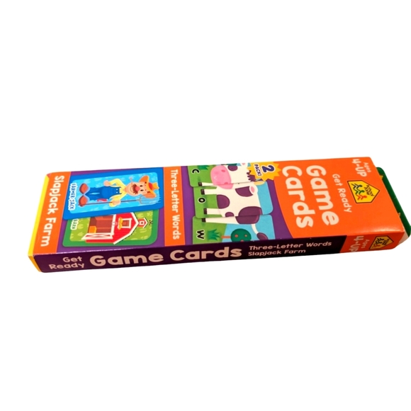 School Zone Slapjack Farm Card Game and Three-Letter Words Puzzle Cards Age 4+ - Picture 4 of 4